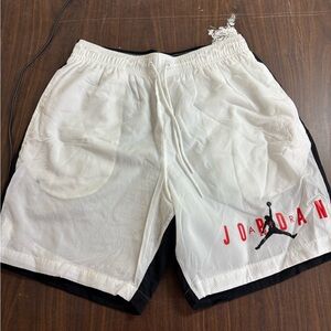 Jordan White and Black Athletic Shorts